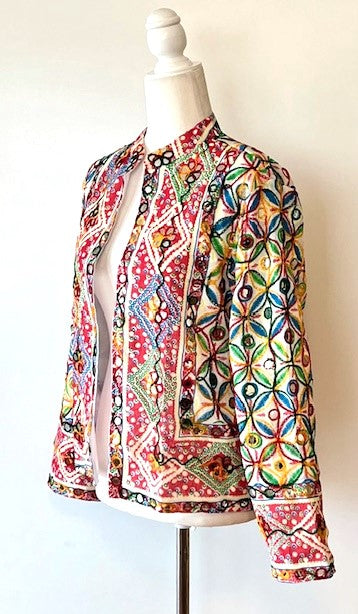 Short Hand Embroidered Jacket Mixed Colors (Light)