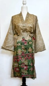 Silk Kimono Duster:  Quiet Elegancce (Olive)