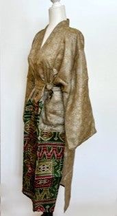 Silk Kimono Duster:  Quiet Elegancce (Olive)