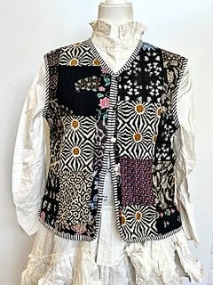 Designer Handmade Patchwork Vests (Reversible Stripe)