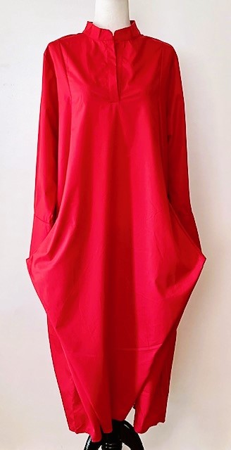 Perfect Avantgarde Midi Dress  (Red)