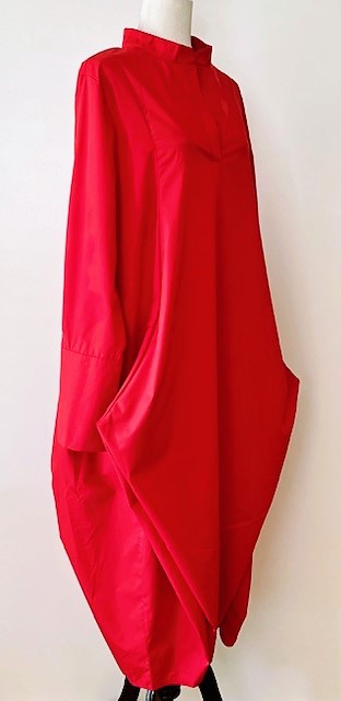 Perfect Avantgarde Midi Dress  (Red)