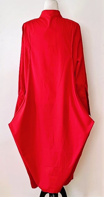 Perfect Avantgarde Midi Dress  (Red)