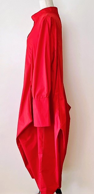 Perfect Avantgarde Midi Dress  (Red)