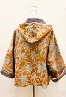 New Style Kantha Copped Shacket Jacket (Beige)