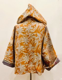 New Style Kantha Copped Shacket Jacket (Beige)