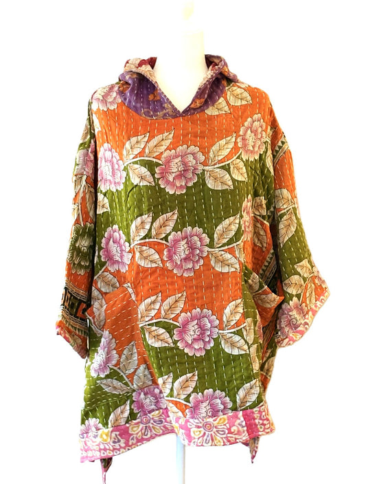 Kantha Bae Dream Lightweight Hoodie Pullover. (Orange Peach)