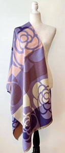 Lilac and Purple Reversible Wrap – Artisan Shawl