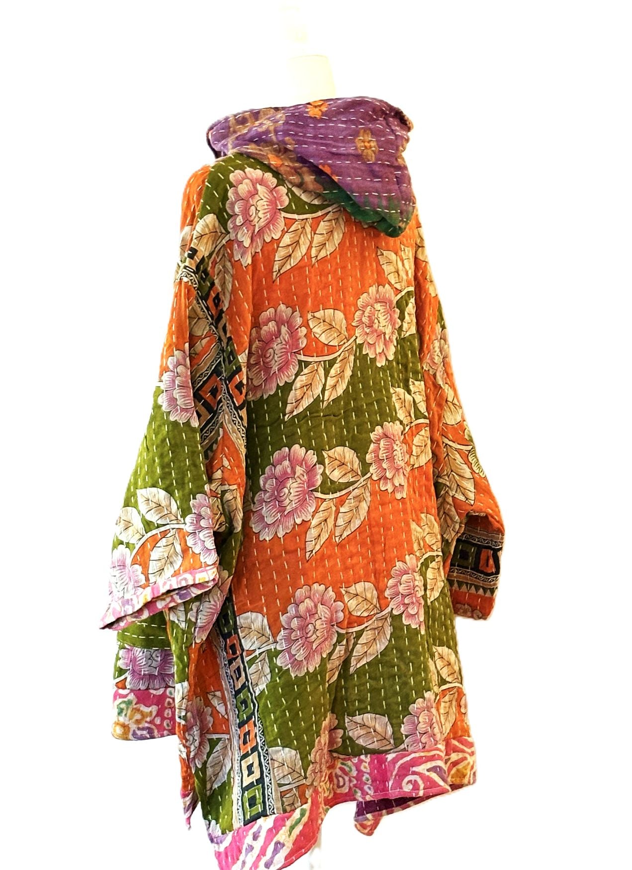 Kantha Bae Dream Lightweight Hoodie Pullover. (Orange Peach)