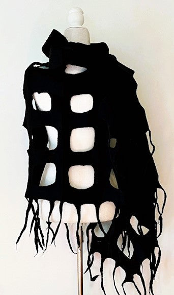 Runway Worthy, Add This Dramatic Artisan Ring Shawl To Your Basics. ( Black or White) .