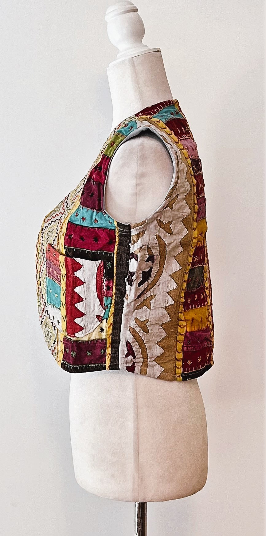 Patchwork Short Kantha Vest