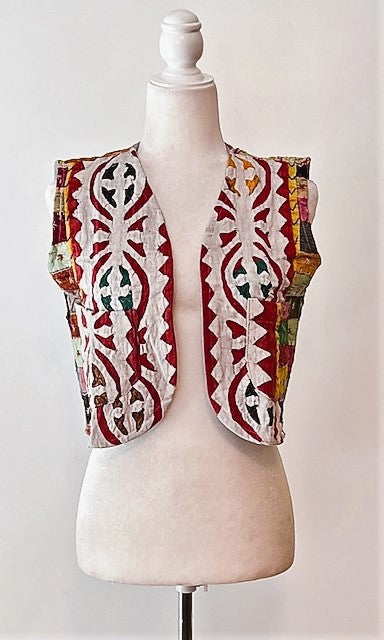 Patchwork Short Kantha Vest (Cutwork)