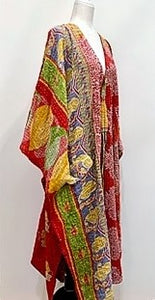 Kantha Dreams, Midi Cotton Dress Goes Everywhere (Mixed Floral)