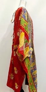Kantha Dreams, Midi Cotton Dress Goes Everywhere (Mixed Floral)