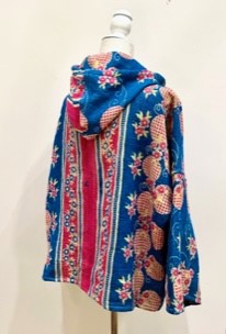 New Style Kantha Cropped Shacket Jacket (Royal)