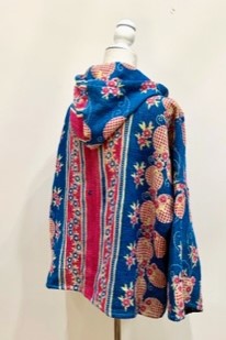 New Style Kantha Cropped Shacket Jacket (Royal)