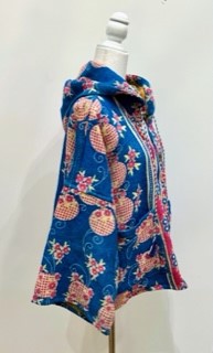 New Style Kantha Cropped Shacket Jacket (Royal)