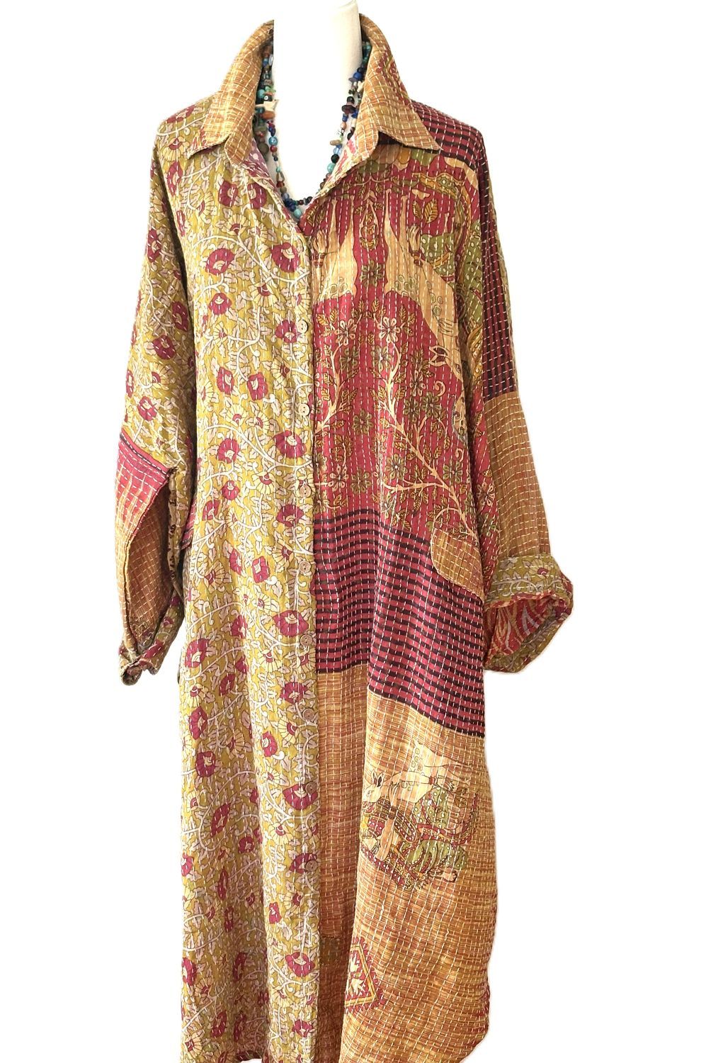 Pareo Kantha Free To Be Longsleeve Maxi. Everyone's Favorite (Bronze)