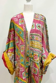 Solutions Open Kimono Jacket Provides Versatility (Pastels)