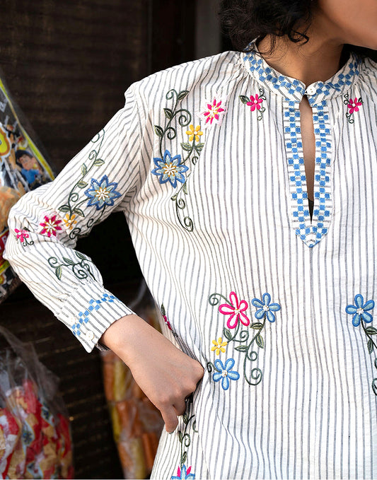 Graceful, Sophisticated Embroidered Tunic Is Gorgeous.