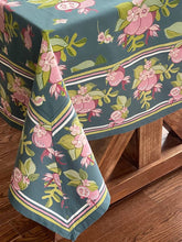 Contemporary Floral Tablecloth In An Unusual Colormix