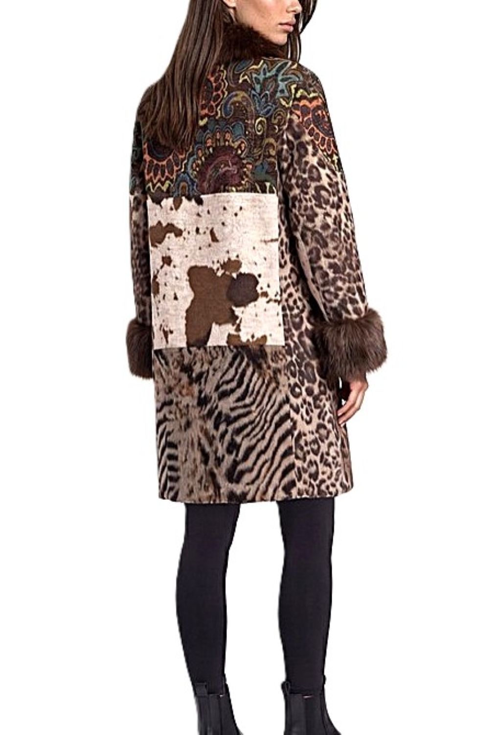 WOW Factor In This Patchwork Faux Fur Statement Coat