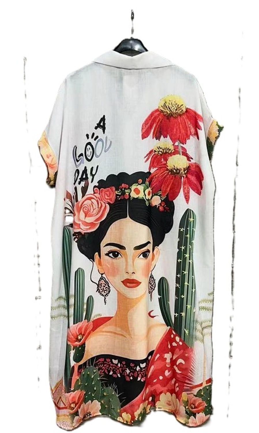Dress, Italian Frida Shirt Is A Conversation Piece. Dramatic.