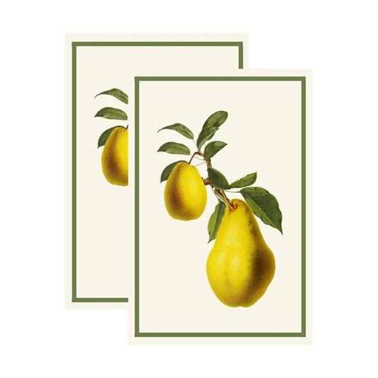 Pear Floursack Kitchen Towel Set of 2