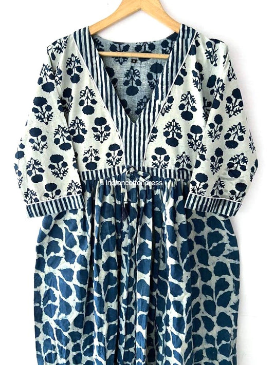 Indigo Mixed Block Print Is Flattering and Cool