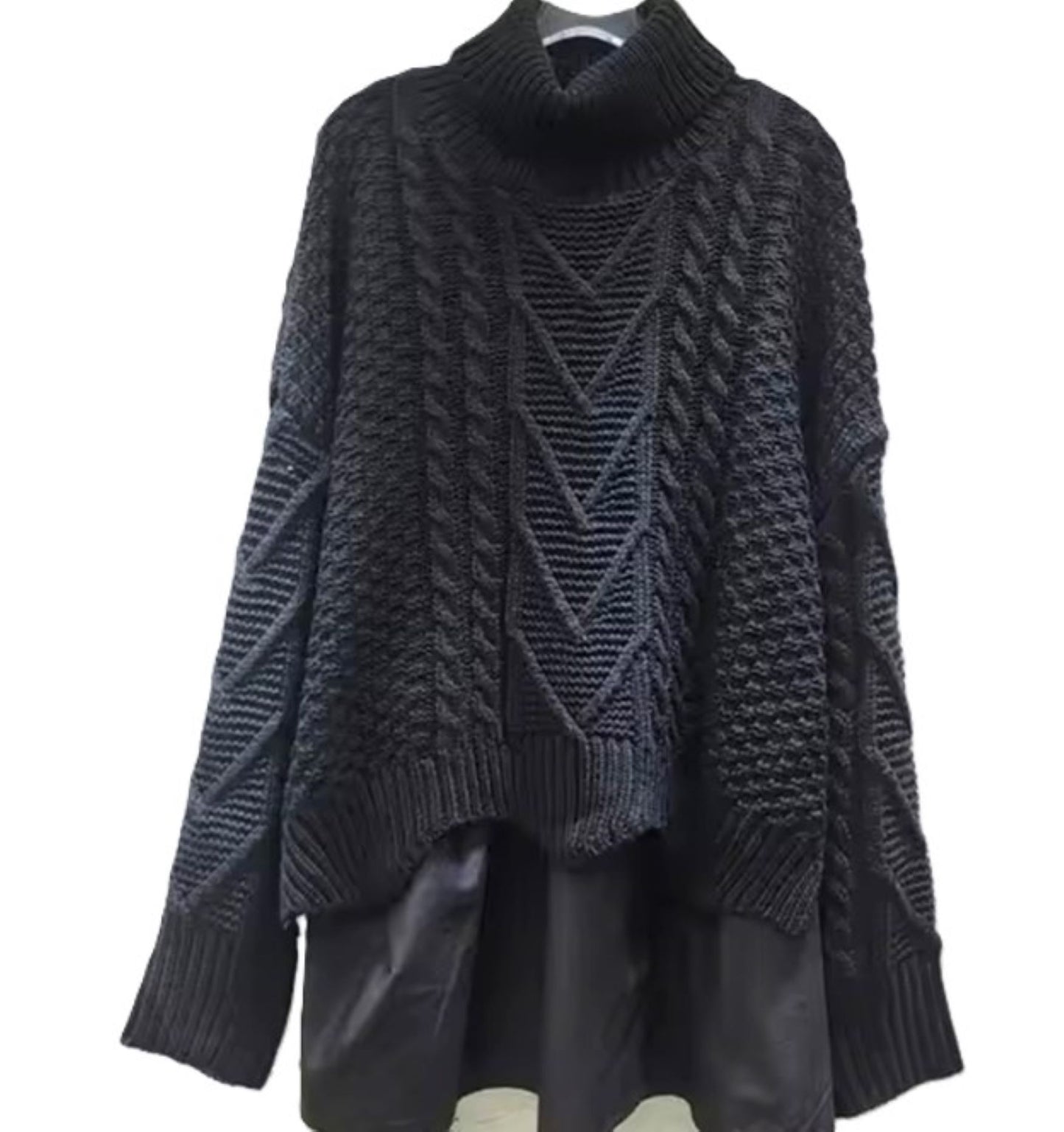 Contemporary Woven Sweater Tunic. Uptown Chic.