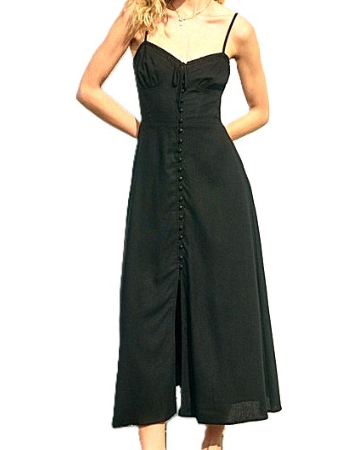 Dresses: Sweetheart Midi Corset Dress In Linen. Best Seller