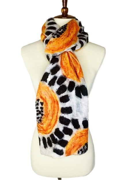 Scarf: Dramatic Papaya Scarf