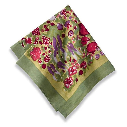 Couleur Nature's Jardin Red & GreenDinner Napkins. Sold in sets of 6