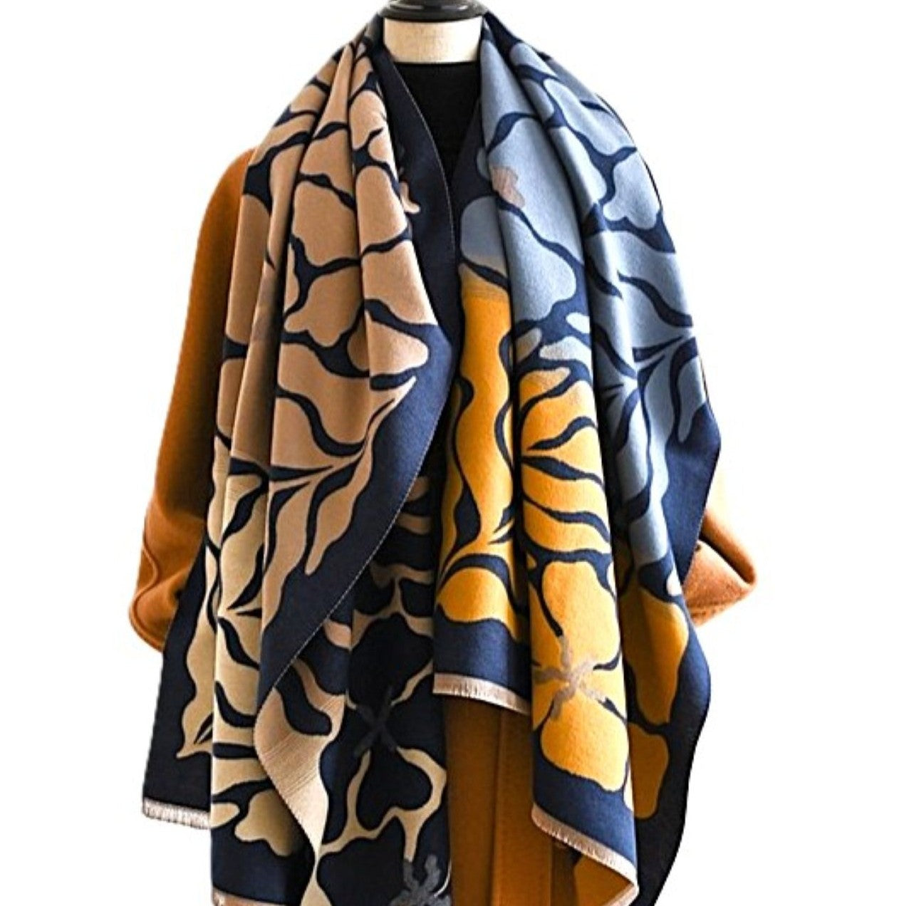 Blue Camel Marsh Fern Reversible Wrap – Artisan Shawl
