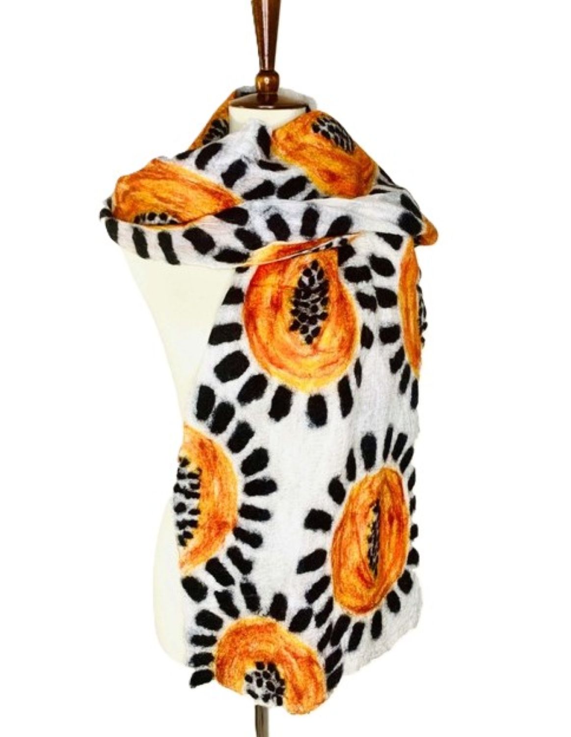 Scarf: Dramatic Papaya Scarf