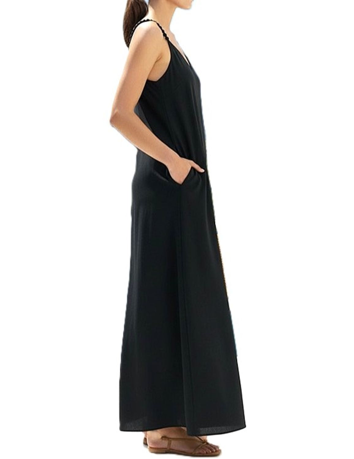 Dresses, Pom-Pom Maxi Sleeveless Strappy Minimalistic