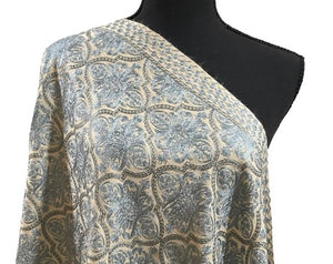 Copy of Artisan Embroidered Needlework On Silk Pashmina. Luxury Gift Item