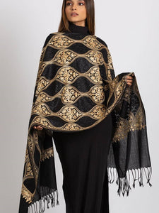Surani Embroidered Wool Shawl. Collector's shawl.