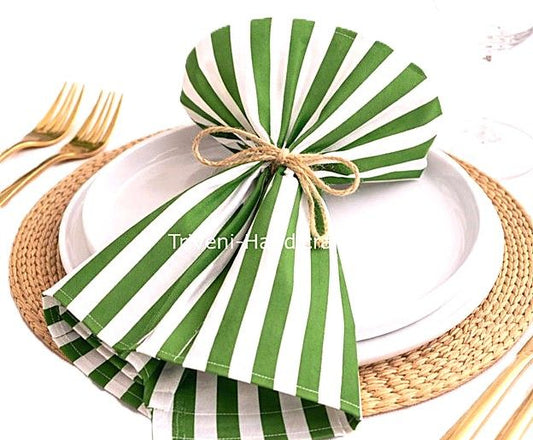 Napkins, Everyday Elegance In Quality Striped Cotton. Available in 4 Colors.