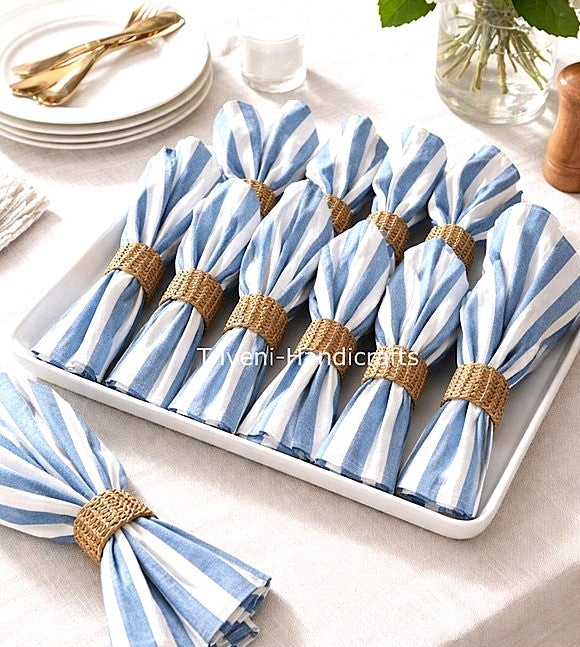 Napkins, Everyday Elegance In Quality Striped Cotton. Available in 4 Colors.