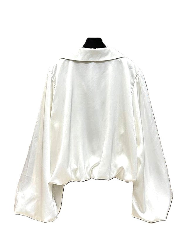 Top, Italian Satin Blouse Steals The Scene. (4 Colors)