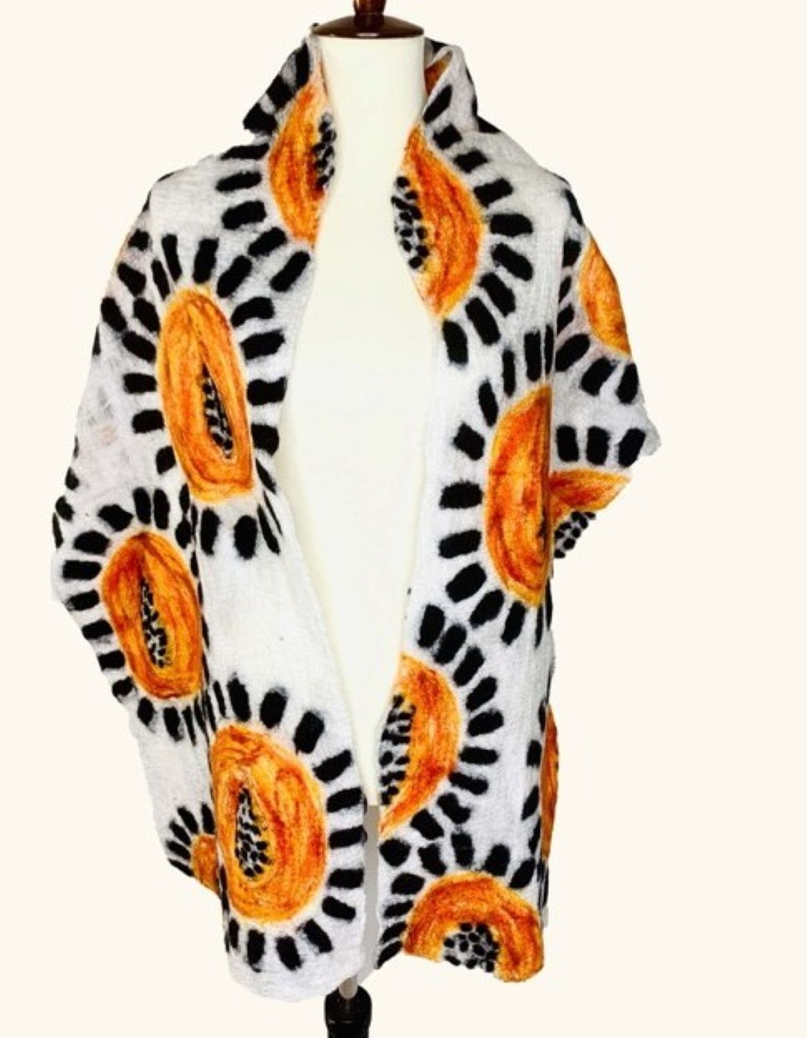 Scarf: Dramatic Papaya Scarf
