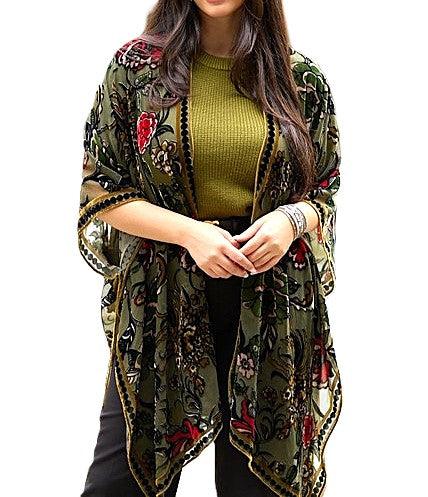 Specialty Collection: Specialty Collection: Velvet Muse Burnout Kimono. Stunning.