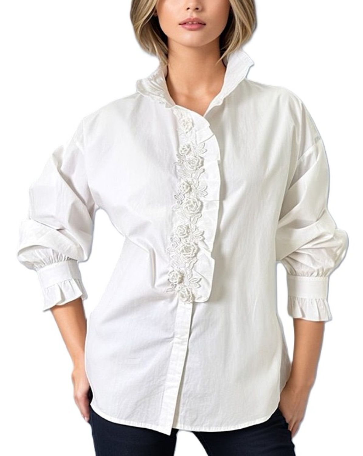 Blouses, Beaded Lace Lined Top. Just The Right Amount Of Ruffles And Lace