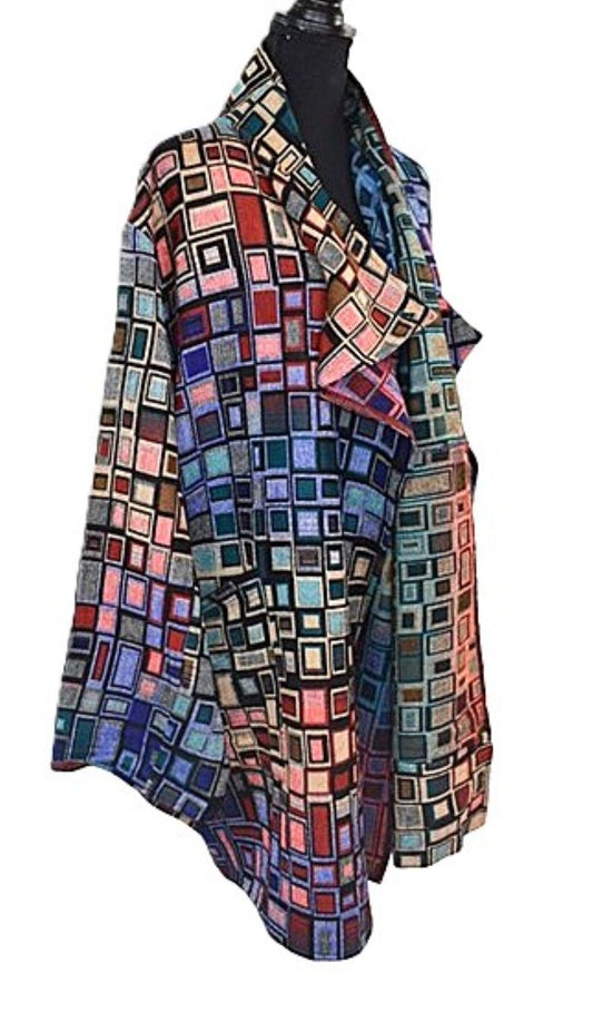 Artisan,  Oversized Sweater Jacket (Multicolor)