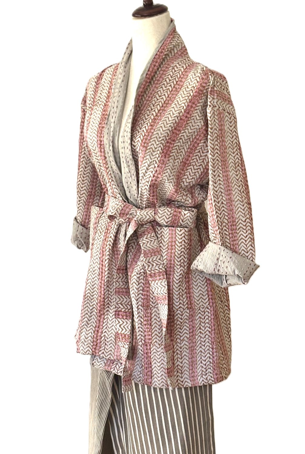 Jackets: Short, Handmade Block Printed Kimono. Sophisticated.