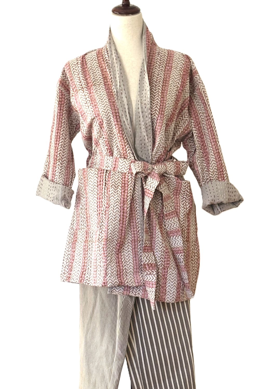 Jackets: Short, Handmade Block Printed Kimono. Sophisticated.
