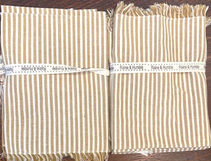 Abby Stripe Napkin Mustard - Set of 4