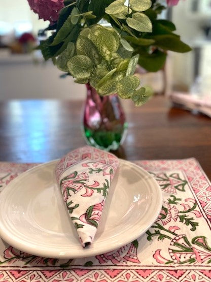 Cotton Place mats & Napkins. Beautiful Indian Block Printed Sets