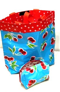 French Inspired, Oil Cloth Bags (Varied Prints and Sizes)